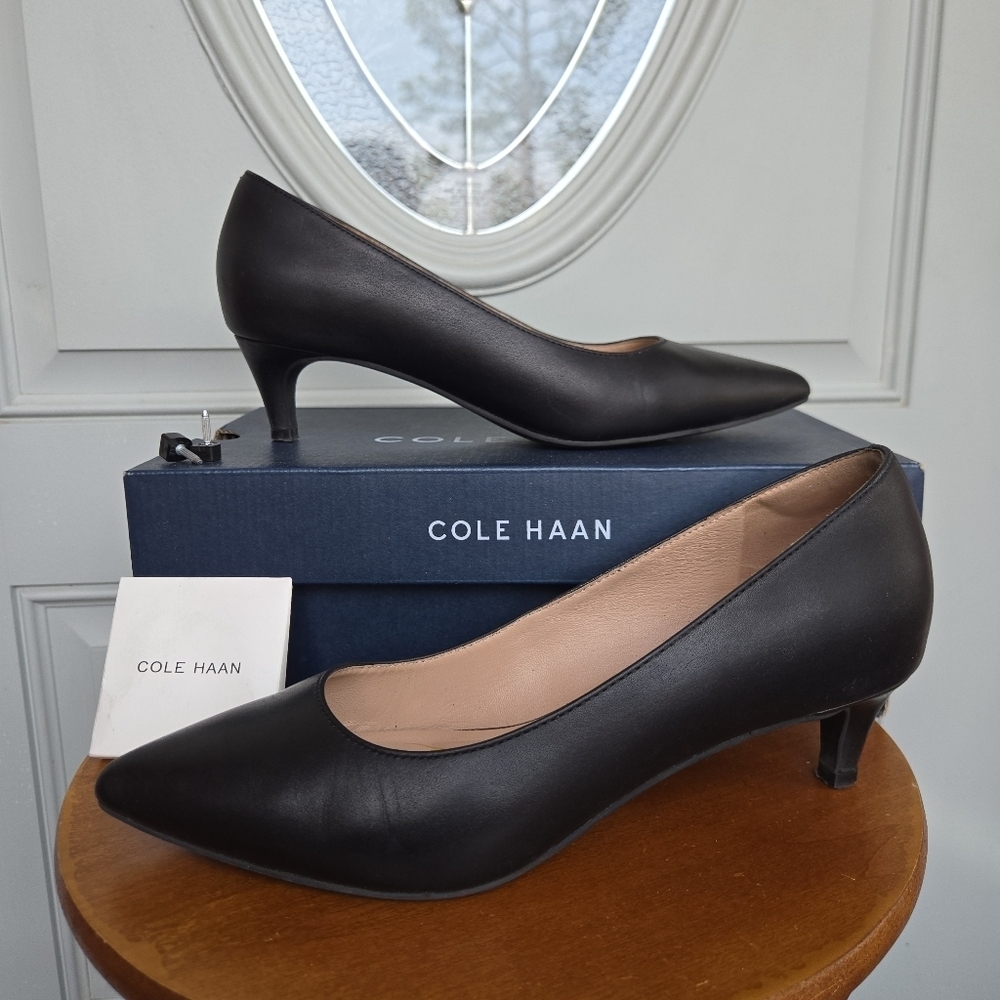 Cole Haan Vandam Pump 45MM Black Waterproof